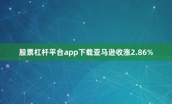 股票杠杆平台app下载亚马逊收涨2.86%